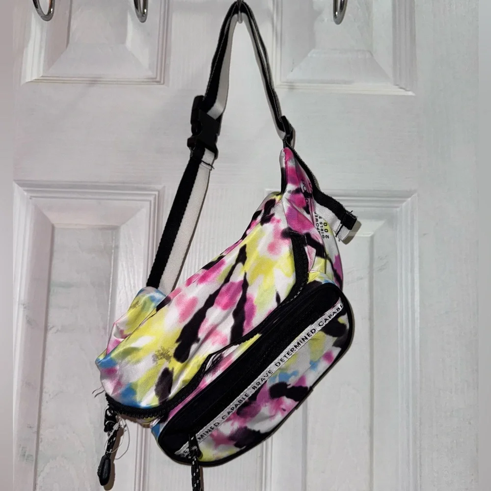Justice Girls Tie Dye Belt Bag Fanny Pack Adjustable Strap Multicolor